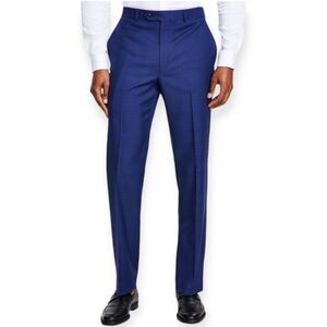 Michael Kors NWT Classic Fit Dress Pants Glen Plaid Navy‎ 34W x 32L Performance